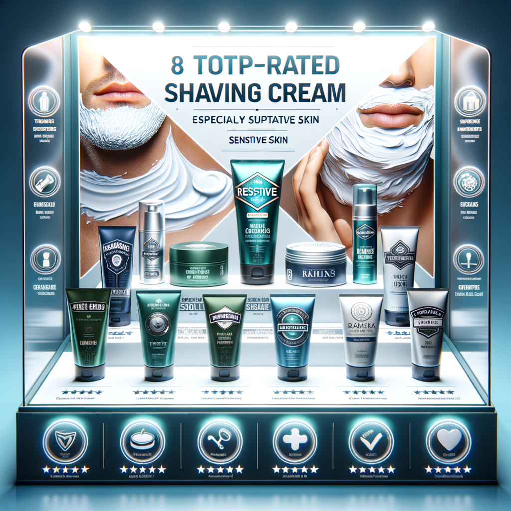 Selection of best shaving creams with key ingredients for sensitive skin, guide for choosing shaving cream for a smooth, comfortable shave.