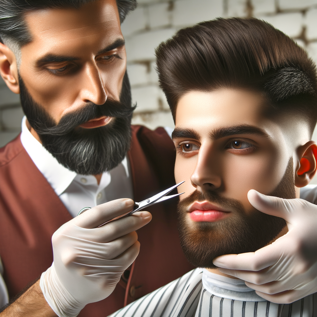 Professional barber demonstrating advanced beard sculpting techniques and precision grooming tips, mastering the art of beard shaping for Beard Sculpting 101 guide.